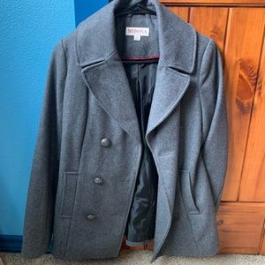 Merona grey pea coat size small